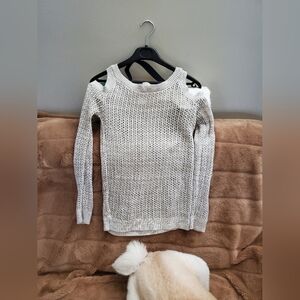 CLEARANCE: Sweet & Sinful Open Weave Cold-Shoulder Top